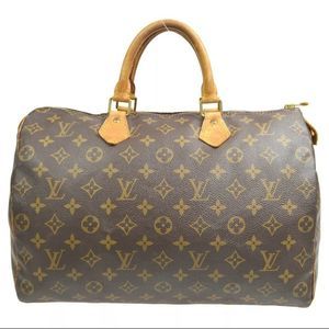 LOUIS VUITTON SPEEDY 35 HAND BAG PURSE MONOGRAM CANVAS M41524 SP1915 63757